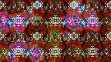 Çiçekli karalama şeklinde Raster çiçek deseni. Nazik, narin çiçek arkaplanı. Kahverengi renkte çiçekler.