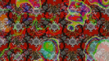 Eskiz modeli etnik tasarım. Çiçekleri, deniz kabukları, mandalaları ve suluboya efektleriyle donanma geçmişi. Yatak çarşafları, ceket, paket tasarımı, kumaş ve moda kavramları için tekstil baskısı.