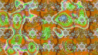 Küçük çiçekteki sevimli çiçek deseni. Raster illüstrasyonu. Çizim.