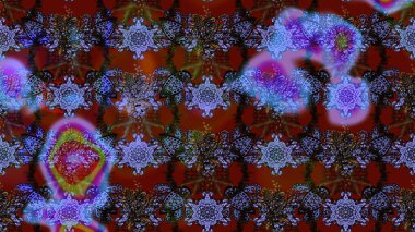 Çiçek deseni. Kahverengi renkte çiçek eskizi. Şatafatlı bahar bahçesi dokusu. Raster illüstrasyonu. Kahverengi renkte çiçekler.