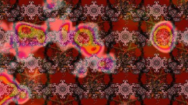 Çiçekli çiçek deseni, suluboya. Raster deseni. Süslü kumaş deseni.