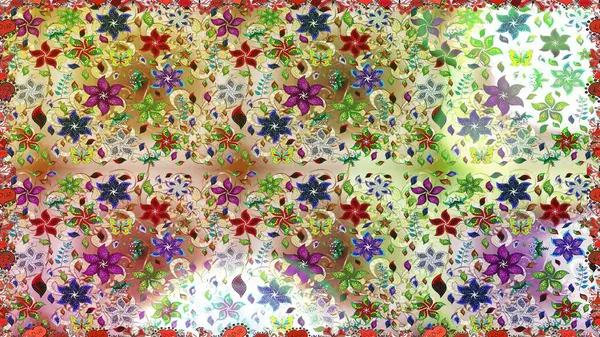 Tarafsız ve bej renkli çiçekler. Küçük çiçekte sevimli çiçek deseni var..