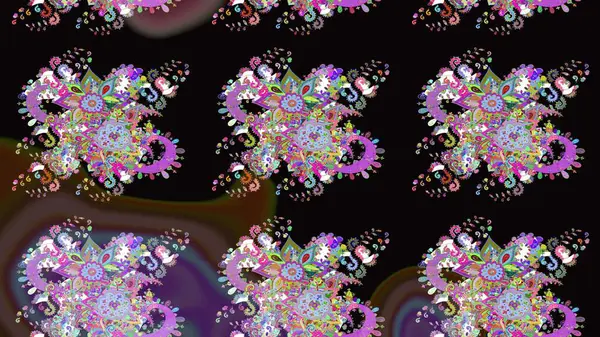 Siyah renkli çiçekler. Düz Çiçek Elementleri Tasarımı. Renkli Bahar Teması eskiz kalıbı. Çiçekle çizim deseni.