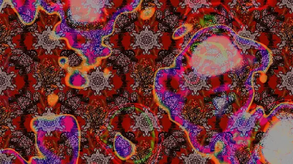 Çiçekli çiçek deseni, suluboya. Raster deseni. Süslü kumaş deseni.