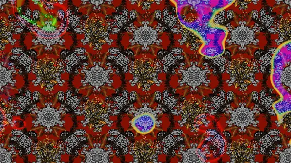 Çiçekli çiçek deseni, suluboya. Raster deseni. Küçük çiçekte güzel bir çiçek deseni..