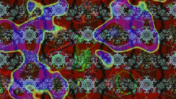 Küçük bir çiçekte eskiz deseni. Hoş bir çiçek geçmişi var. Güzel kumaş deseni. Raster illüstrasyonu.