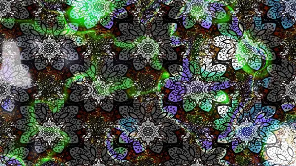 Raster düz çiçek çizim deseni. Hediye ambalaj kağıdı, tebrik kartları, posterler ve pankart tasarımı. Gri renkli çiçekler.