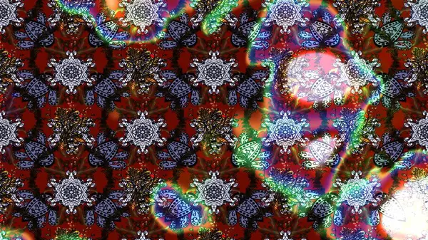 Şirin çiçekli eskiz deseni ve kahverengi renkli yapraklar, suluboya çiçek deseni, duvar kağıdı, kart veya kumaş için fayanslı. Raster illüstrasyonu.