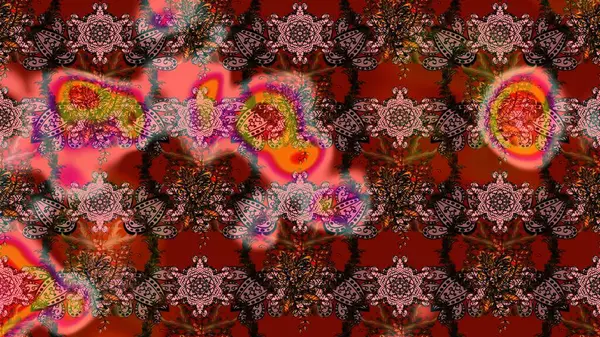 Çiçekli çiçek deseni, suluboya. Raster deseni. Süslü kumaş deseni.