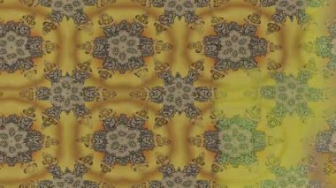 Renkli unsurlarla hareketli arka plan görüntüleri. Çiçekler. Eski model. Bayrak tarzı. Video kaydı. Şablon. Döngü. Kusursuz..