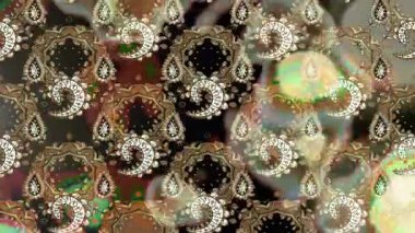 Renkli unsurlarla hareketli arka plan görüntüleri. Çiçekler. Eski model. Bayrak tarzı. Video kaydı. Şablon. Döngü. Kusursuz.. 