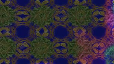 Renkli unsurlarla hareketli arka plan görüntüleri. Çiçekler. Eski model. Bayrak tarzı. Video kaydı. Şablon. Döngü. Kusursuz.. 