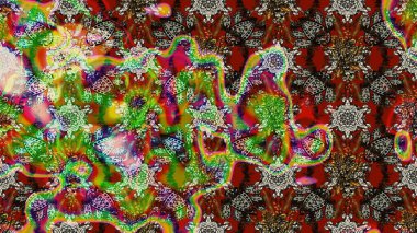 Eskiz arkaplan modeli. Kahverengi yapraklı yabani çiçekler. Suluboya, elle çizilmiş. Raster illüstrasyonu.