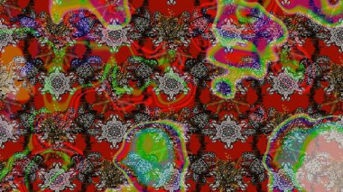 Eskiz modeli etnik tasarım. Çiçekleri, deniz kabukları, mandalaları ve suluboya efektleriyle donanma geçmişi. Yatak çarşafları, ceket, paket tasarımı, kumaş ve moda kavramları için tekstil baskısı.