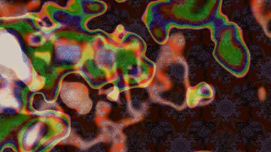 Raster düz çiçek çizim deseni. Hediye ambalaj kağıdı, tebrik kartları, posterler ve pankart tasarımı. Kahverengi renkte çiçekler.