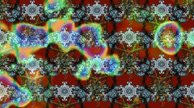 Küçük çiçekteki sevimli çiçek deseni. Raster illüstrasyonu. Çizim.