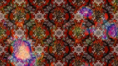 Kahverengi üzerine çiçekler. Eskiz arkaplan modeli. Suluboya, elle çizilmiş. Raster stoku.