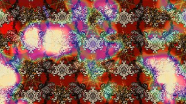 Bahar çiçekleriyle güzel bir çiçek deseni çizmişsin. Güzel kumaş deseni. Raster illüstrasyonu.