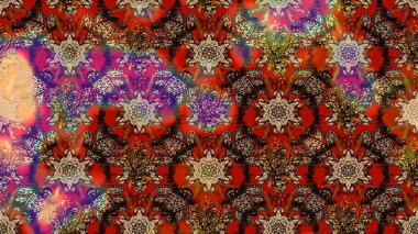 Kahverengi renkte kahverengi papatya deseni. Raster illüstrasyonu. Kahverengi renklerde.