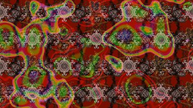 Çiçekli karalama şeklinde Raster çiçek deseni. Yumuşak, bahar çiçekli arka plan. Kahverengi renkte çiçekler.