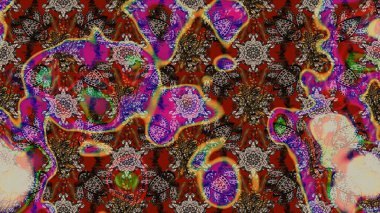 Kahverengi renkte çiçekli çiçek deseni. Suluboya tarzında kahverengi renkte çiçekler.