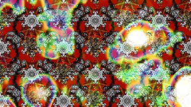 Raster çiçek desenleri çiziyor. Vadinin gri renkli çiçekleri.