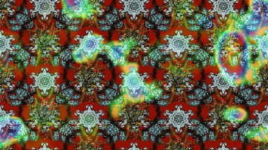 Çizim çiçek deseni duvar kâğıdı olarak kullanılabilir. Kahverengi renkli çiçekler. Raster illüstrasyonu.