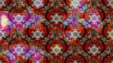 Çiçekli bahar çiçekleri. Küçük çiçekte güzel bir desen. Küçük renkli çiçekler. Moda baskıları için zarif bir şablon. Motley illüstrasyonu. Çizim.