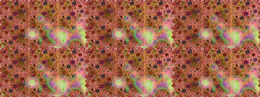 Kahverengi ve turuncu renkli çiçekler. Düz Çiçek Elementleri Tasarımı. Çiçekle kusursuz desen. Renkli Bahar Teması Kusursuz Arkaplan.