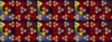 Kırmızı ve kahverengi renkte çiçekler. Raster illüstrasyonundaki çiçek desenli çizim. Düz Çiçek Elementleri Tasarımı. Renkli Bahar Teması çizim şablonu.