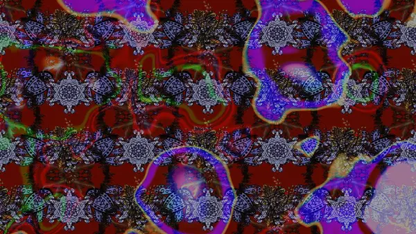 Raster illüstrasyonundaki çiçek desenli çizim. Kırmızı renkte çiçekler. Renkli Yaz Temalı eskiz kalıbı. Düz Çiçek Elementleri Tasarımı.