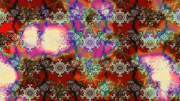 Bahar çiçekleriyle güzel bir çiçek deseni çizmişsin. Güzel kumaş deseni. Raster illüstrasyonu.