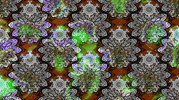 Çiçekli bahar çiçekleri. Küçük çiçekte güzel bir desen. Küçük renkli çiçekler. Moda baskıları için zarif bir şablon. Motley illüstrasyonu.