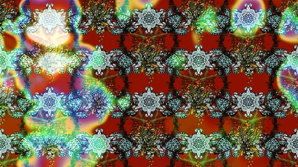 Çiçekli bahar çiçekleri. Küçük çiçekte güzel bir desen. Küçük renkli çiçekler. Moda baskıları için zarif bir şablon. Motley illüstrasyonu.