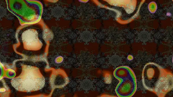 Soyut etnik raster çizim kalıbı. Kabile sanatı boho baskısı, klasik çiçek arkaplanı. Arkaplan dokusu, duvar kağıdı, kahverengi renkli çiçek teması.