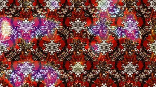 Çiçekli bahar çiçekleri. Küçük çiçekte güzel bir desen. Küçük renkli çiçekler. Moda baskıları için zarif bir şablon. Motley illüstrasyonu. Çizim.