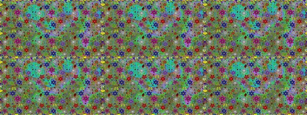 Düz Çiçek Elementleri Tasarımı. Çiçeksiz desenli arka plan, yaz çiçekleri. Yeşil renkli çiçekler. Renkli Bahar Teması Kusursuz Arkaplan.