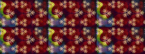 Kırmızı ve kahverengi renkte çiçekler. Raster illüstrasyonundaki çiçek desenli çizim. Düz Çiçek Elementleri Tasarımı. Renkli Bahar Teması çizim şablonu.