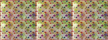 Çiçeksiz arka plan. Raster illüstrasyonu. Şatafatlı bahar bahçesi dokusu. Çiçek deseni.