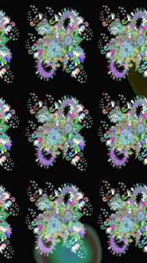 Kızılderili desenli desenli desenli şal deseni. Etnik Mandala süsü. Raster Henna dövme stili. Tekstil, tebrik kartı, boyama kitabı, telefon kılıfı baskısı için kullanılabilir.