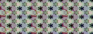 Suluboya, elle çizilmiş. Vadinin gri ve nötr renklerinde çiçekleri. Raster - stok. Taslak arkaplan deseni.