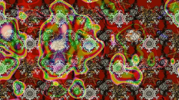 Küçük kahverengi çiçekli oldukça eski bir besin torbası deseni. Millefleur 'lar. Tekstil, kumaş, kapaklar, duvar kağıtları, baskı, paket, koleksiyon defteri, örgü, dekupaj için çiçek arkaplanı..