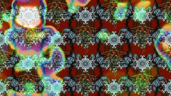 Eski usul küçük çiçekli şirin bir eskiz deseni. Moda arka planında parlak buketler. Kumaş, duvar kağıdı ve kağıt üzerine baskı yapmak için gelişen arka plan. Raster illüstrasyonu.