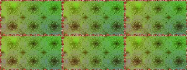 Yeşil renkli çiçekler. Raster düz çiçekleri pürüzsüz desen. Tasarım hediye paketi, tebrik kartları, posterler ve afiş tasarımı.