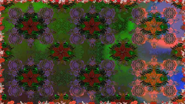 Yumuşak pamuklu tasarım. Raster frourish doku. Kaydırma, tekstil, duvar kağıdı için sorunsuz çiçek background. Vintage çiçekli desen. Yumuşak döşeme.