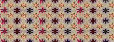 Sabıka fotoğraflarında, bebek kıyafetlerinde, duvar kâğıtlarında, paket kutularında falan kullanılabilir. Zarif, parlak ve eskiz bej ve nötr çiçek deseni tasarımı.