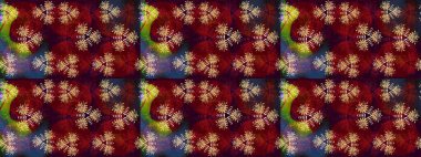 Kırmızı ve kahverengi renkte çiçekler. Raster illüstrasyonundaki çiçek desenli çizim. Düz Çiçek Elementleri Tasarımı. Renkli Bahar Teması çizim şablonu.