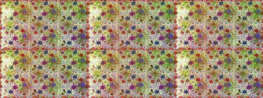 Çiçeksiz arka plan. Raster illüstrasyonu. Şatafatlı bahar bahçesi dokusu. Çiçek deseni.