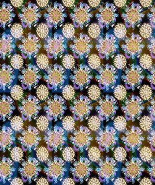 Moda baskıları için zarif bir şablon. Halk tarzı. Modern çiçek arkaplanı. Rengarenk çiçekleri ve yaprakları tarafsız ve mavi renklerde inanılmaz bir çiçek deseni var..