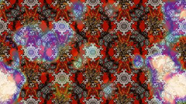 Bahar çiçekleriyle güzel bir çiçek deseni çizmişsin. Güzel kumaş deseni. Raster illüstrasyonu.